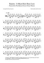 It Must Have Been Love - Roxette drum sheet music