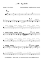 Big Balls - AC/DC drum sheet music