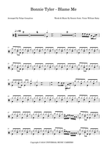Blame Me - Bonnie Tyler drum sheet music