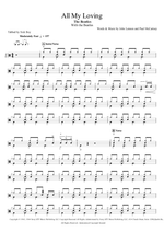 All My Loving - The Beatles drum sheet music
