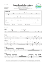 Seven Days in Sunny June - Jamiroquai drum sheet music