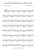 Oh Woe Is Me - Joan Jett drum sheet music