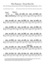 From Now On - The Features drum sheet music