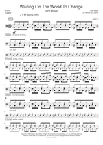 Waiting on the World to Change - John Mayer drum sheet music