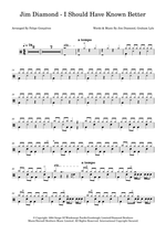 I Should Have Known Better - Jim Diamond drum sheet music