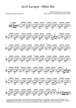 Sk8er Boi - Avril Lavigne drum sheet music