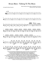 Talking to the Moon - Bruno Mars drum sheet music