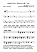 Beauty and a Beat - Justin Bieber drum sheet music