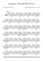Show Me How to Live - Audioslave drum sheet music