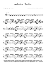 Gasoline - Audioslave drum sheet music