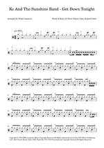 Get Down Tonight - Kc and the Sunshine Band drum sheet music