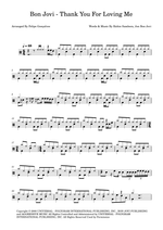 Thank You for Loving Me - Bon Jovi drum sheet music