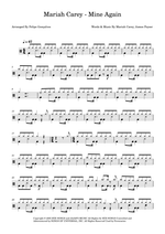 Mine Again - Mariah Carey drum sheet music