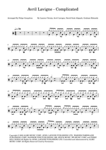 Complicated - Avril Lavigne drum sheet music
