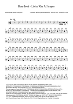 Livin' on a Prayer - Bon Jovi drum sheet music