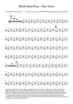 One Tribe - Black Eyed Peas drum sheet music