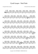 Yeah Yeah - Cyndi Lauper drum sheet music