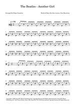Another Girl - The Beatles drum sheet music