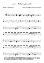 Andante, Andante - ABBA drum sheet music