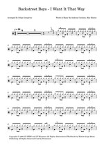 I Want It That Way - Backstreet Boys drum sheet music