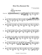 How You Remind Me - Nickelback drum sheet music