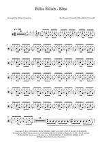 Blue - Billie Eilish drum sheet music