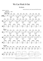 We Can Work It Out - The Beatles drum sheet music