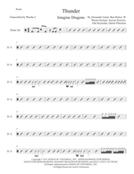 Thunder - Imagine Dragons drum sheet music
