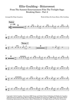 Bittersweet - Ellie Goulding drum sheet music