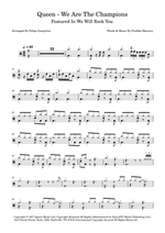 We Are the Champions - Queen drum sheet music