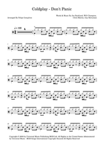 Don't Panic - Coldplay drum sheet music