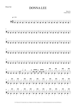 Donna Lee - Charlie Parker drum sheet music