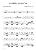 Stuck on You - Lionel Richie drum sheet music