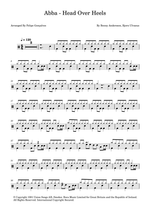 Head Over Heels - ABBA drum sheet music