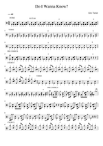 Do I Wanna Know? - Arctic Monkeys drum sheet music