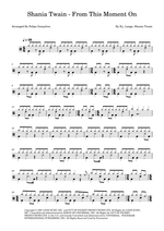 From This Moment On - Shania Twain drum sheet music
