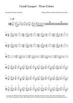 True Colors - Cyndi Lauper drum sheet music