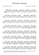 Because - The Beatles drum sheet music