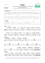 Angry - The Rolling Stones drum sheet music