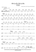 Ob La Di, Ob La Da - The Beatles drum sheet music