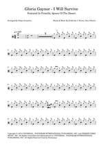 I Will Survive - Gloria Gaynor drum sheet music