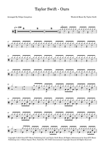 Ours - Taylor Swift drum sheet music