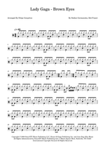 Brown Eyes - Lady Gaga drum sheet music