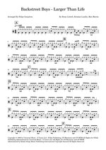 Larger Than Life - Backstreet Boys drum sheet music