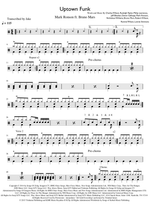 Uptown Funk (feat. Bruno Mars) - Mark Ronson drum sheet music
