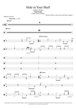 Hide in Your Shell - Supertramp drum sheet music