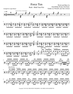 Force Ten - Rush drum sheet music