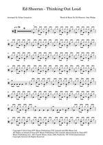 Thinking Out Loud - Ed Sheeran drum sheet music