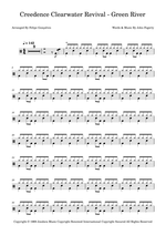 Green River - Creedence Clearwater Revival drum sheet music