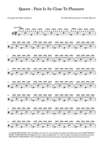 Pain is so Close to Pleasure - Queen drum sheet music
